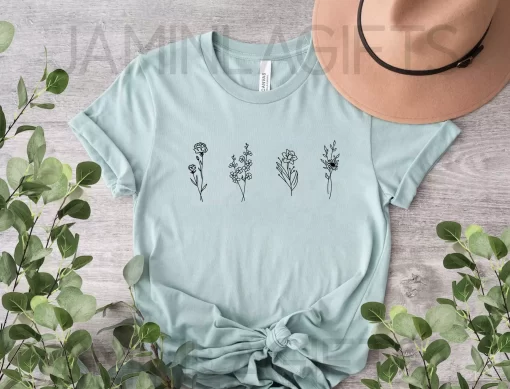 Sentimental Gift for Her, Birth Month Flower Shirt