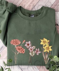 Perfect Birthday Gift for Mother, Birth Month Flowers Shirt