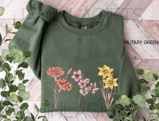 Perfect Birthday Gift for Mother, Birth Month Flowers Shirt