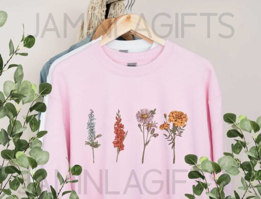 Colorful Bloom Birth Month Shirt Collection