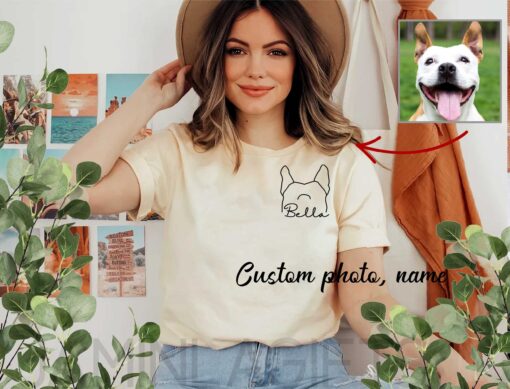 Dog Photo Shirt Gift for Mom