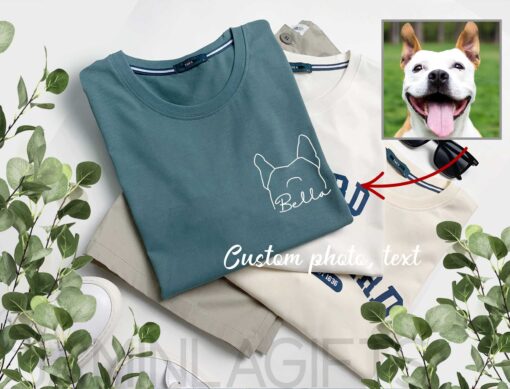 Dog Photo Shirt Gift for Mom