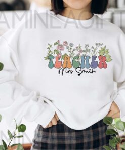 Spring Teacher Fashion Aggregation, Spring Boho Wildflowers Shirt