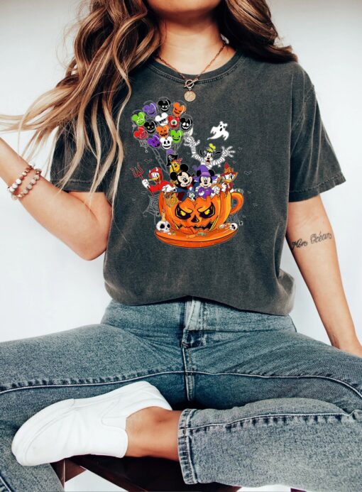 Disney Halloween Balloons Color Shirt