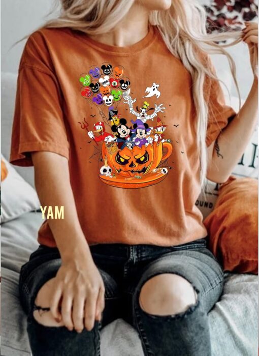 Disney Halloween Balloons Color Shirt