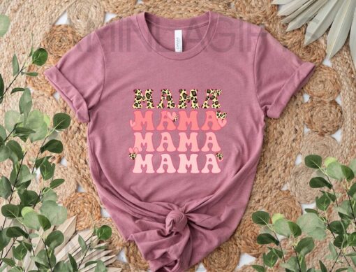 Mama's Leopard Heart Shirt