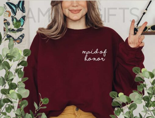 Personalized Maid of Honor Sweatshirt 6