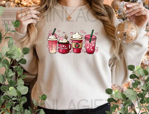 Coffee Icon Sweatshirt, Her's Cozy Valentine Gift