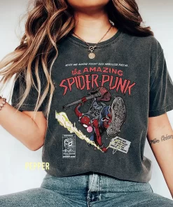 Spider Punk Shirt, Marvel Character Attire Aggregation