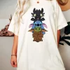 Cute Stitch Yoda Toothless Tee