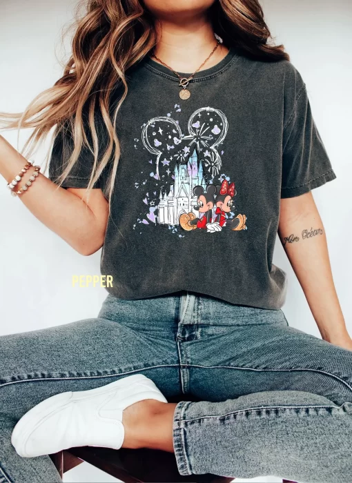 Mickey Minnie in Disney Castle Tee