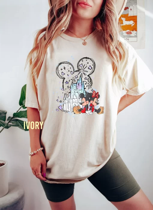 Mickey Minnie in Disney Castle Tee