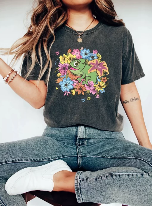 Disney Tangled Floral Pascal Tee