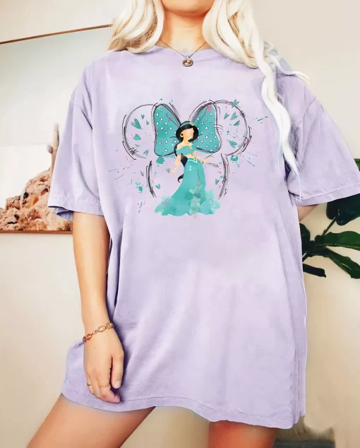 Watercolor Jasmine Princess Tee