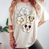 Mickey Friends Stickers Floral Tee