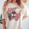 Marvel Spider Man Floral Print Tee