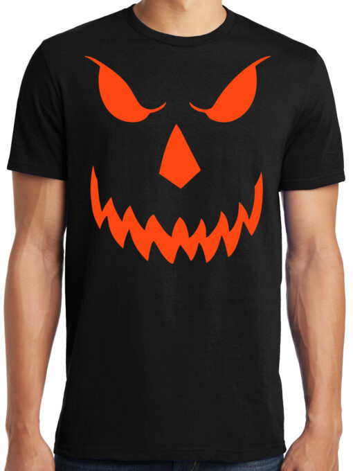 Big Guys Rule Big and Tall King Size Halloween Costume Evil Scary Pumpkin T-Shirt - 1