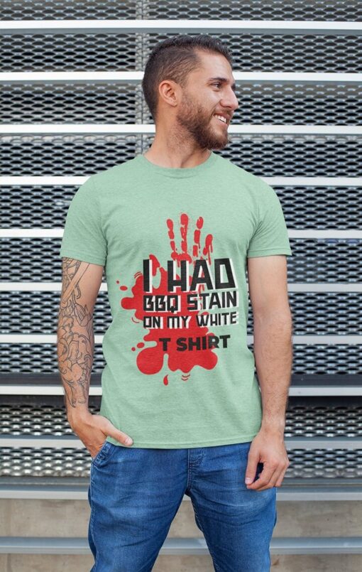 i had a bbq stain on my white t shirt lyrics - Unisex T-Shirt - 4